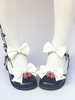Chaussures de lolita en Synthétique noir à talons chiots Déguisements Halloween