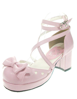 Chaussures de lolita en Synthétique rouge orné de noeuds Déguisements Halloween