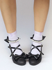 Chaussures de lolita parfaites en Synthétique noir à talons cônes Déguisements Halloween
