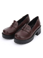 Chaussures de lolita sublimes en Synthétique marron foncé à talons épais Déguisements Halloween