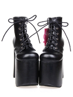 Chaussures de lolita sublimes unicolore à talons épais Déguisements Halloween