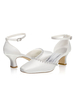 Chaussures de mariage à bride cheville Bout carré Deux parties Chaussures de mariée à talon moyen