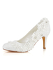 Chaussures de Mariage à lacet 2021 à bout rond Chaussures pour mariée Talon haut