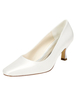 Chaussures de mariage à talons en fausse soie unicolore Sans ornement. mocassin