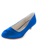 Chaussures de mariage à talons en satin avec noeud mocassin