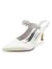 Chaussures de Mariage à Talons Hauts Femme avec Bout Pointu en Paillettes Unicolore