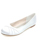 Chaussures de mariage blanc 2021 satin mère de mariée bout rond
