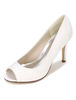 Chaussures de mariage blanc dentelle Chaussures de mariée élégant talon haut Peep