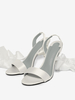 chaussures de mariage blanches; chaussures de bal; sandales de remise de diplôme
