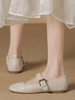 Chaussures de mariage Chaussures de demoiselle dhonneur en cuir PU Bout carré Détails en métal