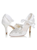 Chaussures de mariage Dorsay à bout pointu avec bride à la cheville et talon aiguille 3.1 "chaussures de mariée