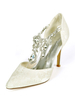 Chaussures de mariage de luxe bout pointu strass talon aiguille 3.7 "chaussures de mariée