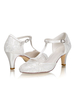 Chaussures de mariage de type t ivoire satin chaton chaussures de mariée