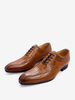 Chaussures de mariage en cuir de vache à bout carré sculpté pour hommes Oxford
