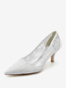 Chaussures De Mariage Escarpins De Mariée Dentelle Femme Bout Pointu