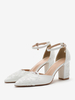 Chaussures de mariage Escarpins de mariée en cuir PU à bout ouvert brodés
