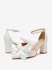 Chaussures de mariage Escarpins de mariée en cuir PU à bout pointu avec nœuds
