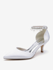 Chaussures de mariage Escarpins de mariée en satin à bout pointu