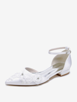 Chaussures de mariage Escarpins de mariée Satin Bout pointu
