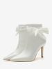 Chaussures de mariage Escarpins de mariée Satin Bout pointu Noeuds