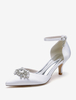 Chaussures de mariage Escarpins de mariée Satin Bout pointu Strass