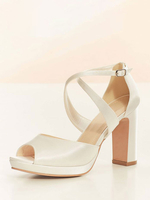 Chaussures de mariage Escarpins de mariée Satin Peep Toe