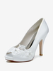 Chaussures de mariage Escarpins de mariée Satin Peep Toe