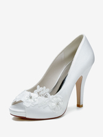 Chaussures de mariage Escarpins de mariée Satin Peep Toe