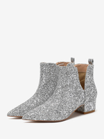 Chaussures de mariage Escarpins de mariée Tissu pailleté Bout pointu Paillettes