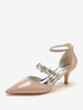 Chaussures De Mariage Escarpins De Mariée Vernis Haut Bout Pointu Strass