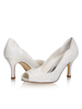 Chaussures de mariage ivoire dentelle peep toe talon aiguille chaussures de mariée