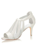 Chaussures de mariage élégantes Satin Peep Toe Stiletto Heel 3.1 "Chaussures de mariée