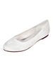 Chaussures de mariage plates pour femmes Chaussures de mariée en dentelle blanche à bout rond
