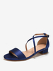 Chaussures de mariage plates pour invités en satin à bout ouvert et sandales de mariage croisées