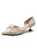 Chaussures de mariage pour femmes Perles Polyester Bout pointu Puppy Heel Chaussures de mariée