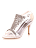 Chaussures de mariage Satin blanc bout ouvert strass talon aiguille chaussures de mariée