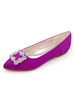 Chaussures de mariage satin bout pointu chaussures de mariée plates