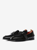 Chaussures de Mariage Soirée mocassins pour hommes Boucles à enfiler Illustration Bout carré Cuir verni
