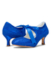 Chaussures de mariage vintage bleu Mary Jane bout rond chaton talon 2.4 "chaussures de mariée