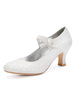 Chaussures de mariage vintage dentelle bout rond Mary Jane Shoes chaussures de mariée en dentelle