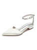 Chaussures de Mariages à Plate avec Bout Pointu en Paillette Unicolore