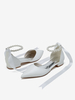 Chaussures De Mariée à Bretelle Chaussures Plates De Mariage En Cuir PU Bout Pointu