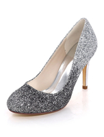 Chaussures de mariée à talons en tissu de paillettes