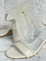 Chaussures de mariée à talons épais