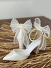 Chaussures de mariée à talons épais Ivoire