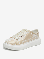 Chaussures de mariée Appartements de mariée en soie et satin à bout rond