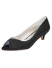 Chaussures de mariée bleu Peep Toe chaton talon pompes plissé Slip soirée élégante femmes