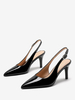Chaussures de mariée Chaussures de mariée noires Tige en PU verni Bout pointu