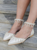 Chaussures de mariée en cuir PU à bout pointu
