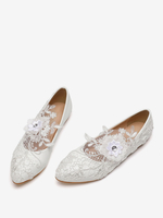 Chaussures de mariée en cuir PU à bout rond